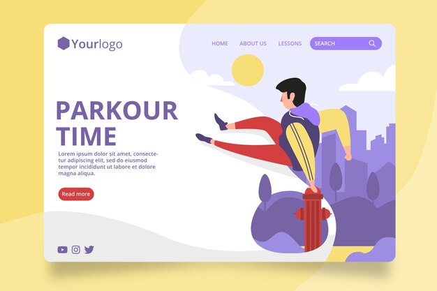 Outdoor sport landing page