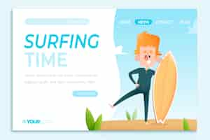 Free vector outdoor sport landing page