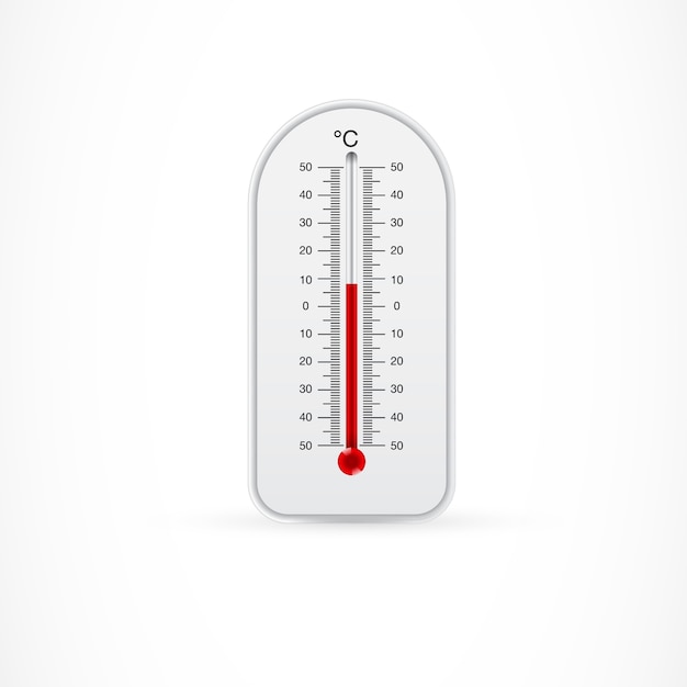 Free vector outdoor thermometer showing 8 centigrade