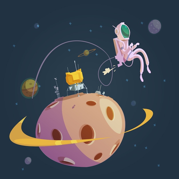 Free vector outer space cartoon background