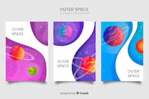 Free vector outer space cover collection