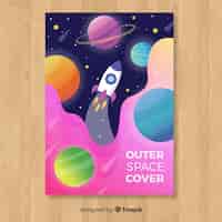 Free vector outer space cover collection