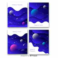 Free vector outer space cover collection