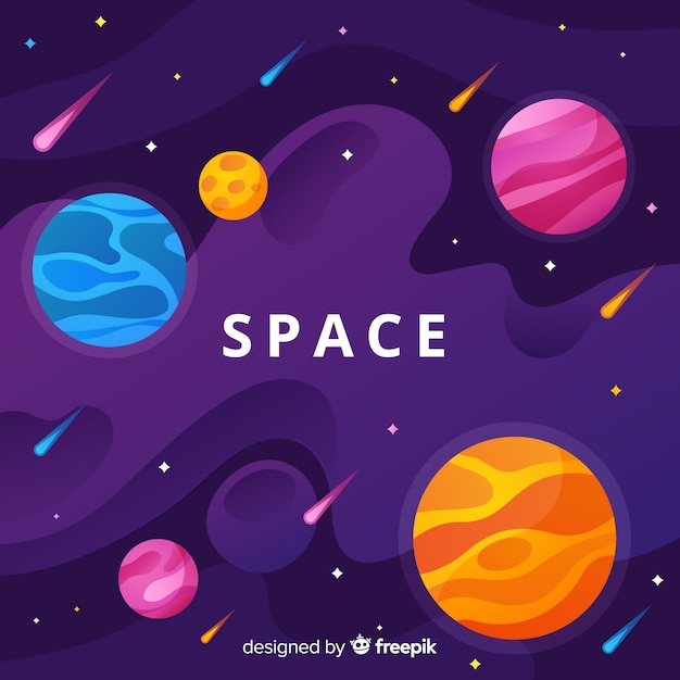 Free vector outer space cover