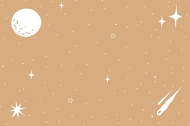 Outer Space Doodle Background – Free Download | Vector Templates