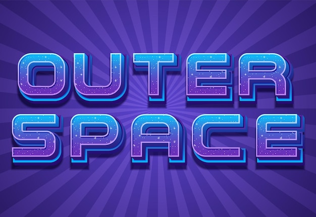 Outer space logo on radiant background