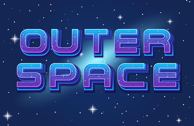 Outer space logo on space background