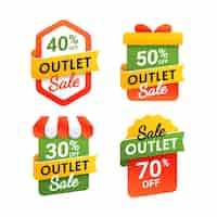 Free vector outlet label collection design