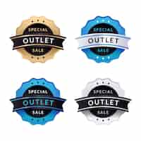 Free vector outlet stamp design collection