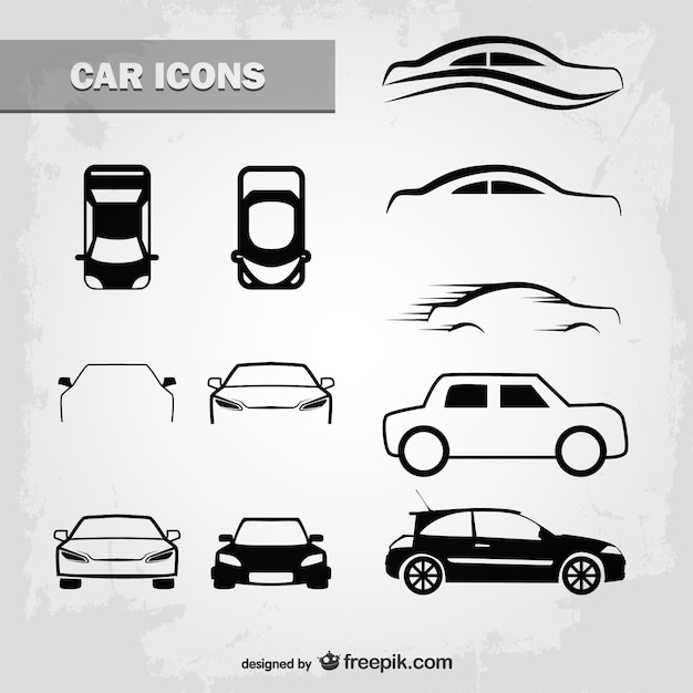 Outlined car icons