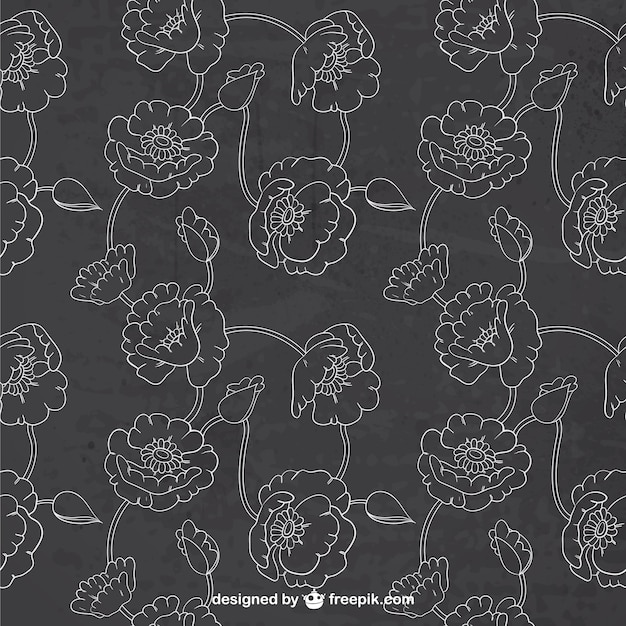 Free vector outlined flower pattern