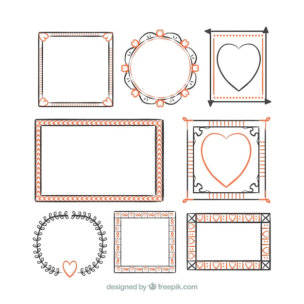 Free vector outlined frames collection