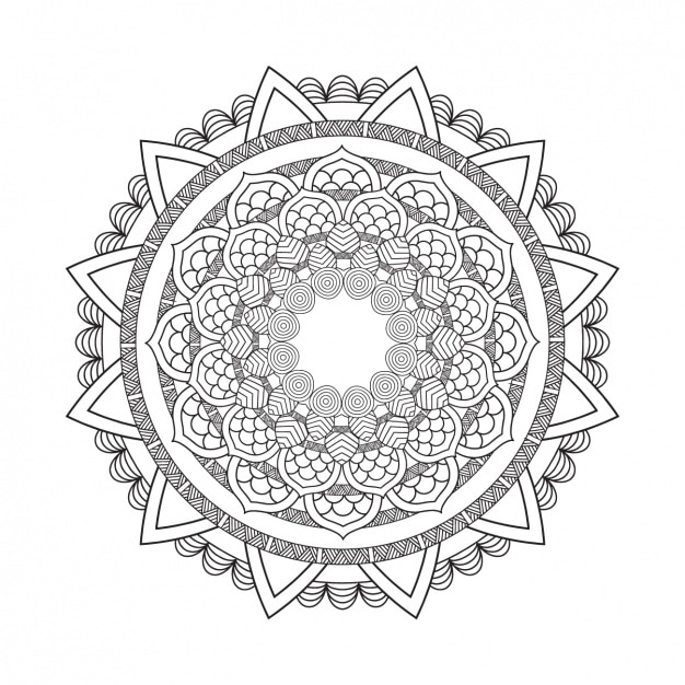 Outlined mandala background