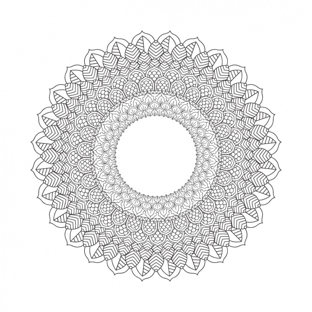 Free vector outlined mandala background