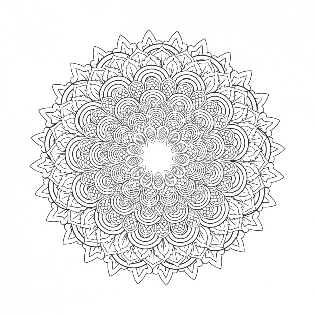 Free vector outlined mandala background