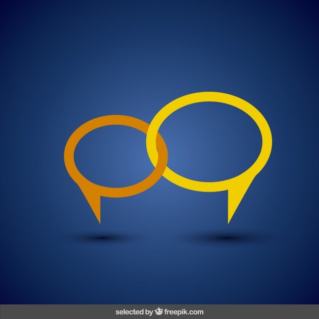 Free Vector outlined speech balloons