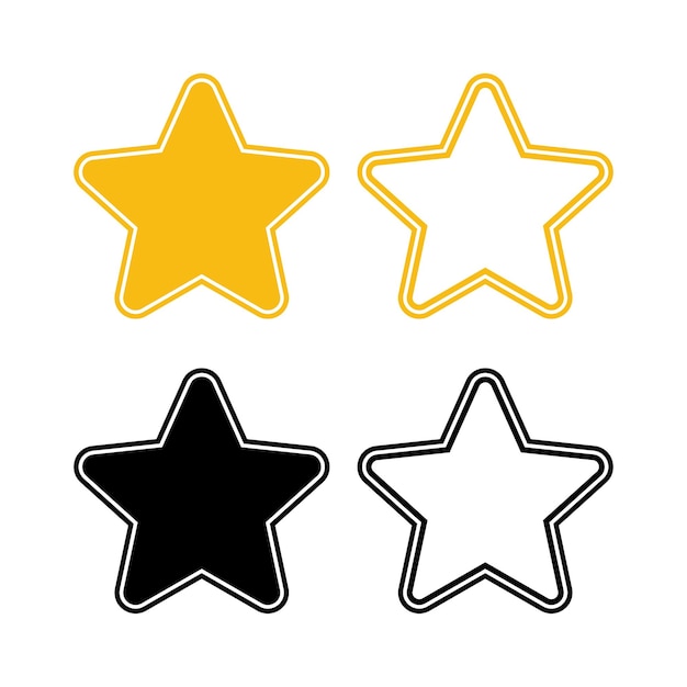 Free vector outlined star set