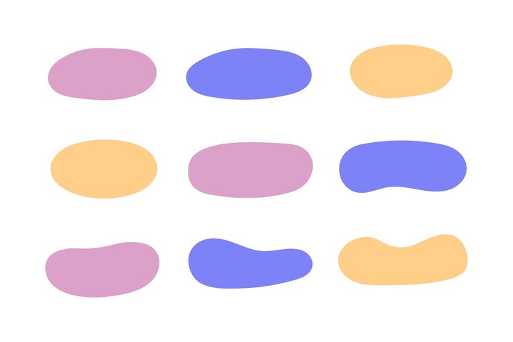 Free Vector oval blobs set