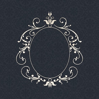 Oval filigree frame border