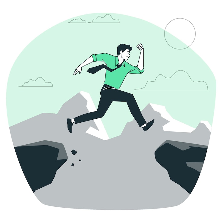 Free Vector overcome concept illustration