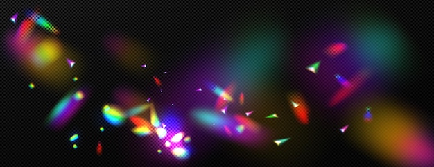 Overlay rainbow effect crystal light refraction