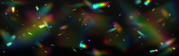 Overlay rainbow effect crystal light refraction