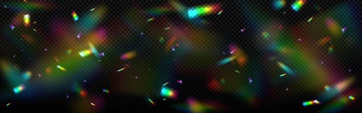 Free Vector overlay rainbow effect crystal light refraction