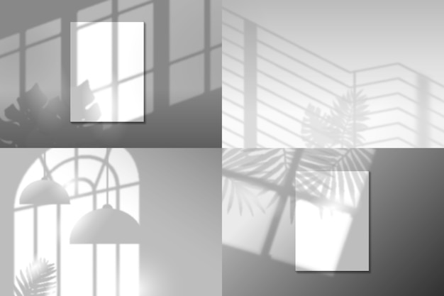 Бесплатное векторное изображение Наложение прозрачного эффекта с тенями листьев и объектов