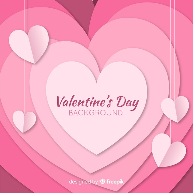 Free vector overloped heart valentine background