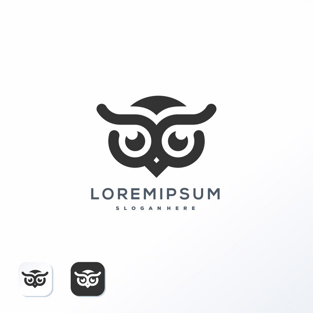 フクロウのロゴ 画像 無料のベクター ストックフォト Psd