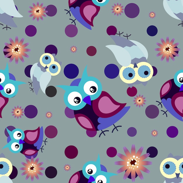 Owl pattern background