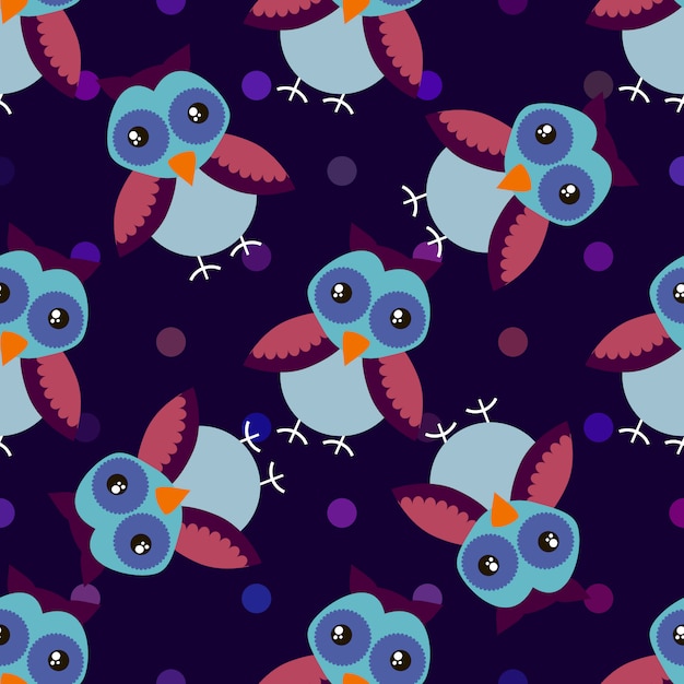 Free vector owl pattern background