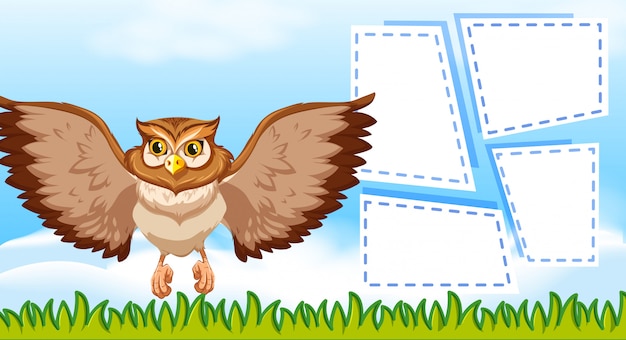 Owl with frame template