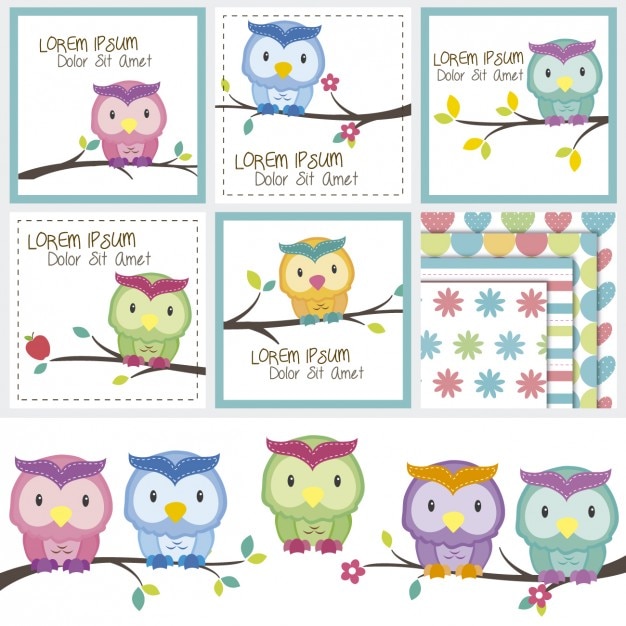 Free vector owls on trees