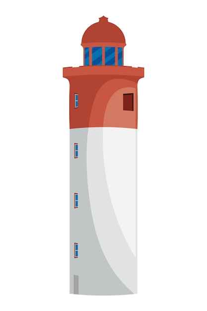 Free vector oyster box hotel lighthouse