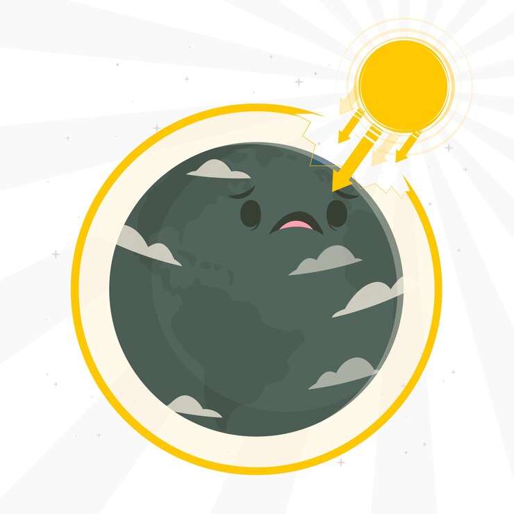 Free Vector ozone layer depletion concept illustration