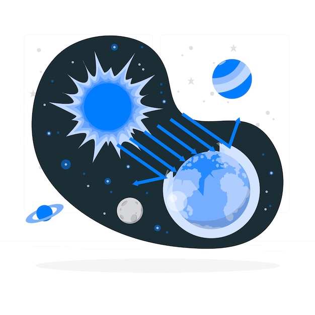 Free vector ozone layer depletion concept illustration