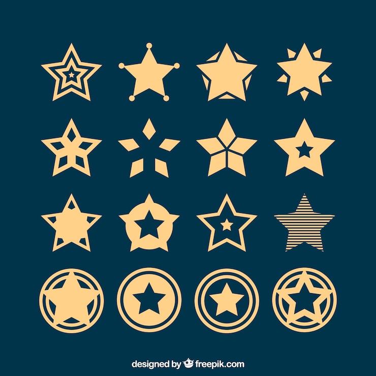 無料Vector 16星のパック