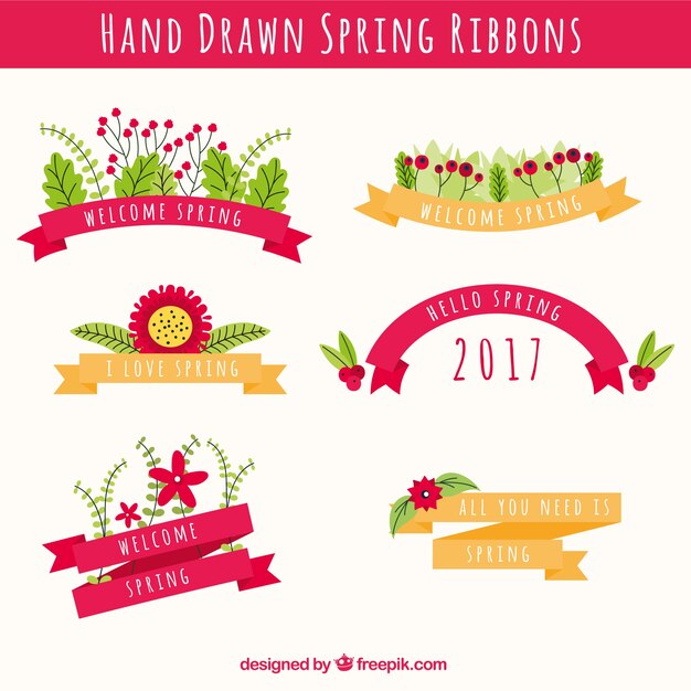 Пакет 2017 года весенние ленточки с цветами