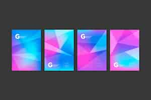 Free vector pack of abstract colourful covers