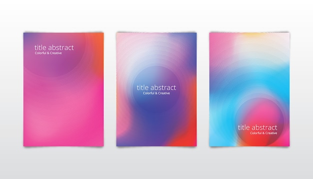 Free vector pack of abstract covers in different colors