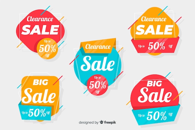 Free vector pack of abstract sales banner