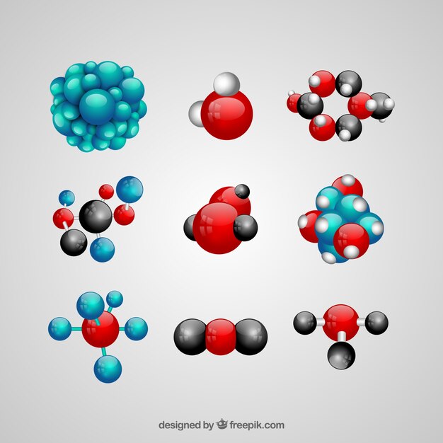 Pack of atoms structures