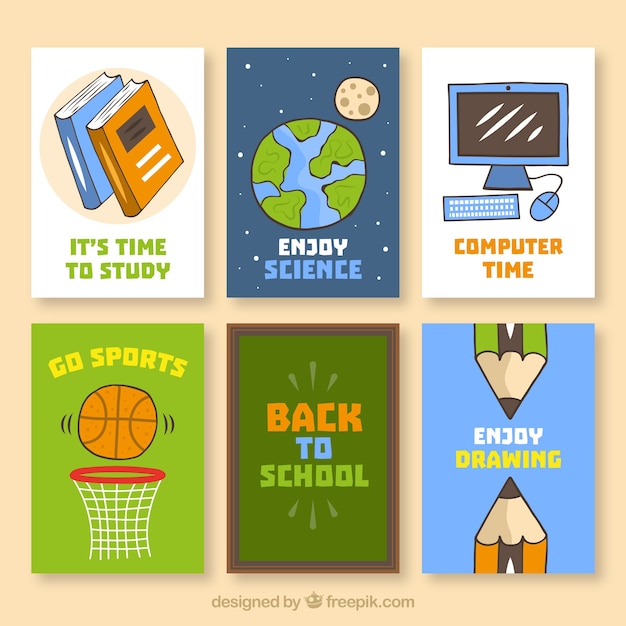 Pack of back to school cards