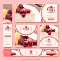 Free vector pack of bakery banners