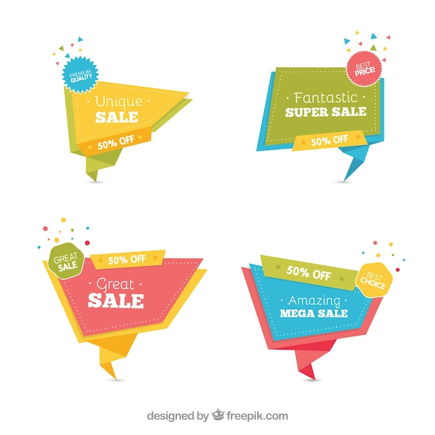 Free vector pack of banner offers