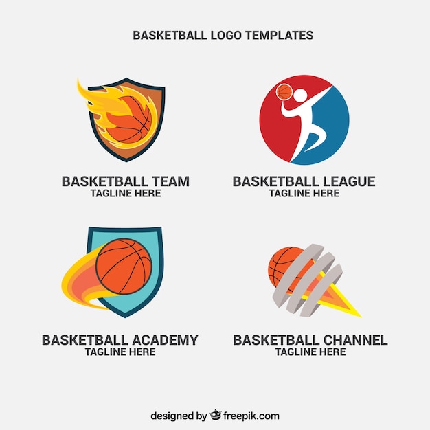 Pack of basketball logos