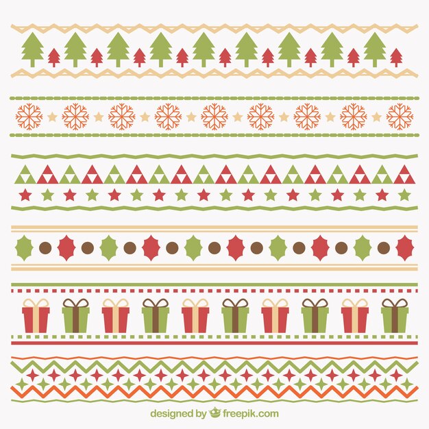 Pack of beautiful decorative christmas borders