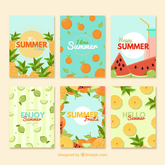 Pack of beautiful summer cards