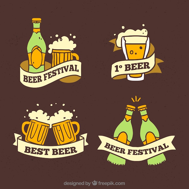 Confezione di adesivi del festival di birra